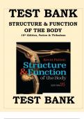 TEST BANK STRUCTURE & FUNCTION  OF THE BODY 16th Edition, Patton & Thibodeau
