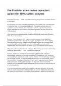 Pre-Predictor exam review &lbrace;apea&rpar; test guide with 100&percnt; correct answers