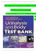 TEST BANK For Urinalysis and Body Fluids&comma; 7th Edition by Strasinger &vert; Verified Chapters 1 - 17 &vert; Complete Newest Version