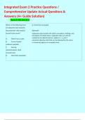 Integrated Exam 2 Practice Questions &sol; Comprehensive Update Actual Questions & Answers &lpar;A&plus; Guide Solution&rpar; 