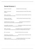 Dental Science 1 Prep Exam Questions With Correct Answers Guaranteed Pass&period;