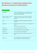RST 230 Exam 3 &sol; Comprehensive Update Actual Questions & Answers &lpar;A&plus; Guide Solution&rpar;  