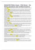 MAN4720 FINAL Exam - FSU Dever - Go Noles Questions and verified Answers