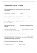 Course 21&colon; Dental Science Practice Actual Exam Questions And Answers Pass At First Attempt&excl;&excl;