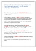 EPIC CLN 251&sol;252 ACTUAL EXAM QUESTIONS AND ANSWERS &lpar;VERIFIED AND WELL DETAILED ANSWER&rpar; LATEST 2025&sol;2026