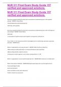 NUR 311 Final Exam Study Guide 157 verified and approved solutions&period;