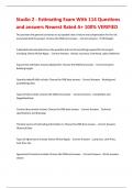 Studio 2 - Estimating Exam With 114 Questions and answers Newest Rated A&plus; 100&percnt; VERIFIED 