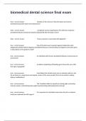 biomedical dental science final exam multiple questions and verified accurate answers&vert; guaranteed pass&period;