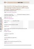 Epic CLN 251&sol;252 Exam Review Questions  with Detailed Verified Answers &lpar;100&percnt; Correct  Answers&rpar; &sol;Already Graded A&plus; 