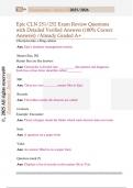 Epic CLN 251&sol;252 Exam Review Questions  with Detailed Verified Answers &lpar;100&percnt; Correct  Answers&rpar; &sol;Already Graded A&plus;