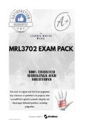 MRL3702 LATEST EXAM PACK 2026&sol;2027&lbrack;DETAILED QUESTIONS AND ANSWERS&rsqb;