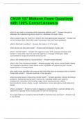 CNUR 107 Midterm Exam Questions with 100&percnt; Correct Answers 