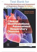 Test Bank for Clinical Manifestations and Assessment of Respiratory Disease 9th Edition by Terry Des Jardins  and George G&period; Burton  isbn-9780323871501 all Chapters Covered Latest Verified Guide Graded A&plus;