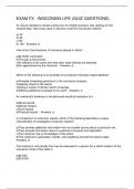 EXAM FX - WISCONSIN LIFE &lpar;QUIZ QUESTIONS&rpar;