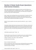 Section 6 Study Guide Exam Questions And Correct Answers&period;