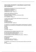 WISCONSIN PROPERTY INSURANCE QUESTIONS AND ANSWERS