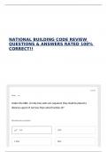 NATIONAL BUILDING CODE REVIEW QUESTIONS & ANSWERS RATED 100&percnt; CORRECT&excl;&excl;
