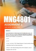 MNG4801 Assignment 1 Semester 1 2026 - Due 26 May 2026