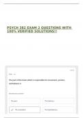 PSYCH 382 EXAM 2 QUESTIONS WITH 100&percnt; VERIFIED SOLUTIONS&excl;&excl;