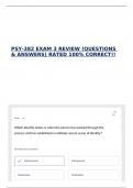 PSY-382 EXAM 3 REVIEW &lpar;QUESTIONS & ANSWERS&rpar; RATED 100&percnt; CORRECT&excl;&excl;