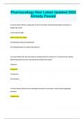 Pharmacology Hesi Latest Updated 2022 Already Passed UPDATE 2025