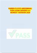 KAREN FLOYD ABDOMINAL PAIN EXAM GRADED A&plus; NEWEST VERSION 2025