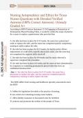 Nursing Jurisprudence and Ethics for Texas  Nurses Questions with Detailed Verified  Answers &lpar;100&percnt; Correct Answers&rpar; &sol;Already  Graded A&plus;