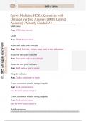 Sports Medicine HOSA Questions with  Detailed Verified Answers &lpar;100&percnt; Correct  Answers&rpar; &sol;Already Graded A&plus;