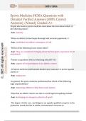 Sports Medicine HOSA Questions with  Detailed Verified Answers &lpar;100&percnt; Correct  Answers&rpar; &sol;Already Graded A&plus;