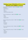 Tribology Exam UPDATED ACTUAL  Exam  Questions and CORRECT Answers