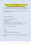Arthrex test &num;4 UPDATED ACTUAL  Exam  Questions and CORRECT Answers