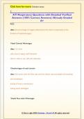 ATI Respiratory Questions with Detailed Verified  Answers &lpar;100&percnt; Correct Answers&rpar; &sol;Already Graded  A&plus;
