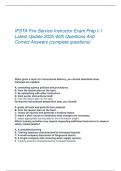 IFSTA Fire Service Instructor Exam Prep I-1  Latest Update 2025 With Questions And  Correct Answers &lpar;complete questions&rpar; 