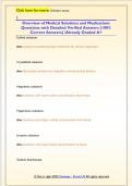 Overview of Medical Solutions and Medications  Questions with Detailed Verified Answers &lpar;100&percnt;  Correct Answers&rpar; &sol;Already Graded A&plus;