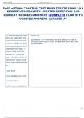 CASP ACTUAL PRACTICE TEST BANK FEDVTE EXAM 1& 2  NEWEST VERSION WITH UPDATED QUESTIONS AND  CORRECT DETAILED ANSWERS COMPLETE EXAM WITH  VERIFIED ANSWERS &vert;&vert;&vert;GRADED A&plus;