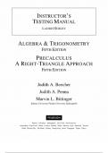 Test Bank for Algebra and Trigonometry with Corequisite Support 5th Edition by Judith A&period; Beecher&comma; All Chapters