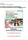 Test Bank For Wong's Essentials of Pediatric Nursing 10th Edition By Marilyn J&period; Hockenberry & David Wilson & Cheryl C Rodgers&comma; Complete Guide&comma; Answers 100&percnt; verified&comma; All Chapters Included&comma; Graded A&plus;