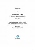 Test Bank for Along These Lines&colon; Writing Paragraphs and Essays 8th Edition by John Biays&comma; All Chapters 1-15
