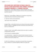 CPH EXAM 2025 CERTIFIED IN PUBLIC HEALTH &vert;  ACTUAL EXAM QUESTIONS AND CORRECT ANSWERS  &lpar;ALREADY GRADED A&plus;&rpar; &vert; NEWEST EDITION