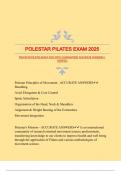 POLESTAR PILATES EXAM 2025 WITH GUARANTEED ACCURATE ANSWERS &vert;VERIFIED