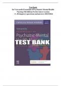 TEST BANK FOR&colon; Varcarolis&rsquo; Essentials of Psychiatric Mental Health Nursing&colon; A Communication Approach to Evidence-Based Care 5th Edition by Chyllia D Fosbre MS latest Version&period;