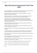 Wgu Educational Assessment Final Test 2025