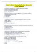 Adult Echocardiography Review Questions Correct Answers
