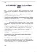UHD MBA 6207 Latest Updated Exam 2025