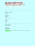 NHA: CERTIFIED CLINICAL MEDICAL ASSISTANT PRACTICE EXAM 1 / NEWEST ACTUAL EXAM QUESTIONS BANK / COMPLETE ACCURATE QUIZZES WITH DETAILED VERIFIED ANSWERS / 2025   