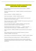 Hawaii Massage Board Exam Practice questions and answers