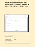 NAEMT Instructor Preparation Course&comma; Second Edition Final Exam&sol;  Questions & Expertly Verified Answers&comma; 2025 &sol; 2026&period;