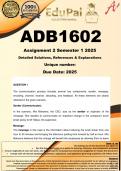 ADB1602 Assignment 2 &lpar;COMPLETE GUIDELINE&rpar; Semester 1 2025