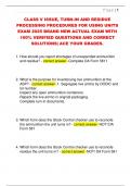 CLASS V ISSUE&comma; TURN-IN AND RESIDUE  PROCESSING PROCEDURES FOR USING UNITS  EXAM 2025 BRAND NEW ACTUAL EXAM WITH  100&percnt; VERIFIED QUESTIONS AND CORRECT  SOLUTIONS&vert; ACE YOUR GRADES&period;