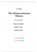Test Bank for The African-American  Odyssey&comma; 7th Edition by Darlene Clark Hine&comma; Chapter 1-24